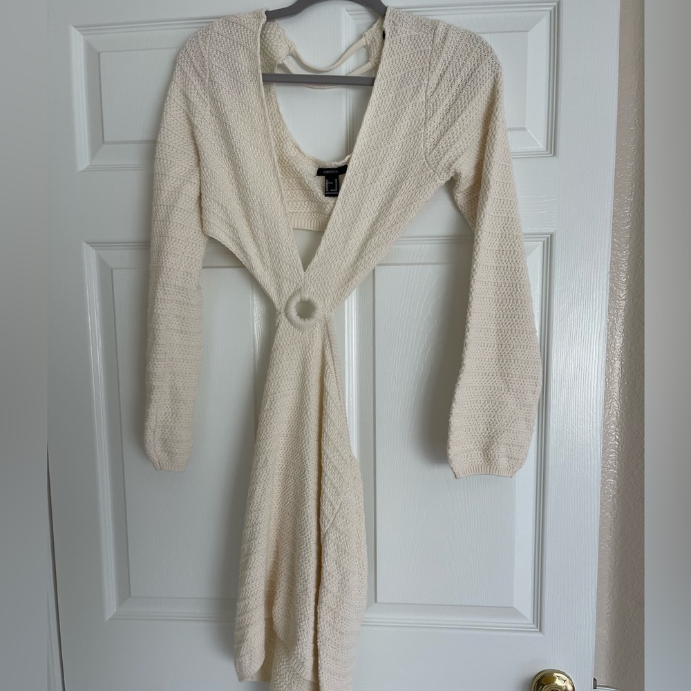 BOHO Cream Crochet Dress